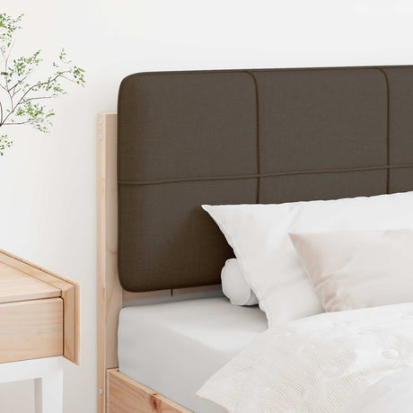 Vidaxl gestoffeerd hoofdbord bruin en taupe 90 cm massief grenenhout