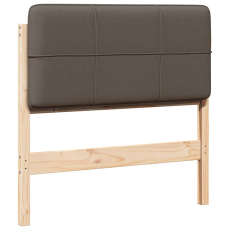 Vidaxl gestoffeerd hoofdbord bruin en taupe 90 cm massief grenenhout