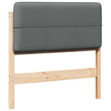 Vidaxl gestoffeerd hoofdbord met hoofdeinde bruin en licht grijs 80 cm