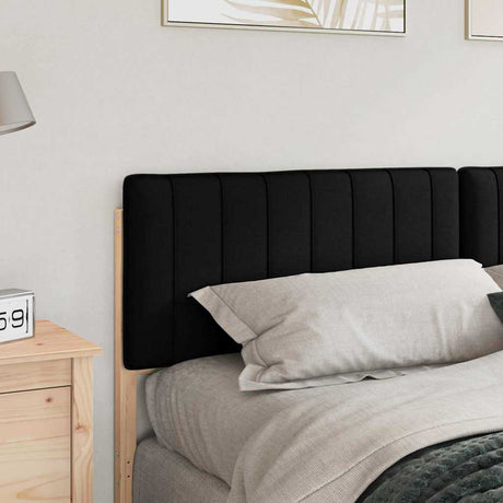 Vidaxl gestoffeerd hoofdbord bruin en zwart 180 cm massief grenenhout