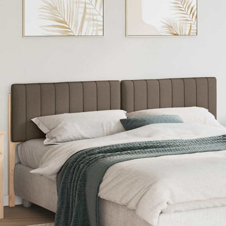 Vidaxl gestoffeerd hoofdbord bruin en taupe 180 cm massief grenenhout