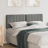 Vidaxl gestoffeerd hoofdbord bruin en licht grijs 140 cm