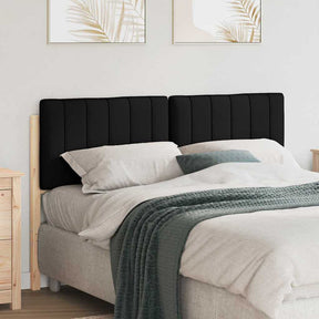 Vidaxl gestoffeerd hoofdbord bruin en zwart 140 cm massief grenenhout