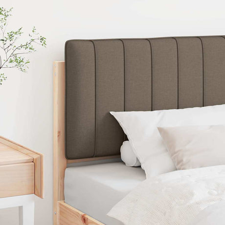 Vidaxl gestoffeerd hoofdbord bruin en taupe 90 cm massief grenenhout