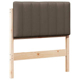 Vidaxl gestoffeerd hoofdbord bruin en taupe 80 cm massief grenenhout