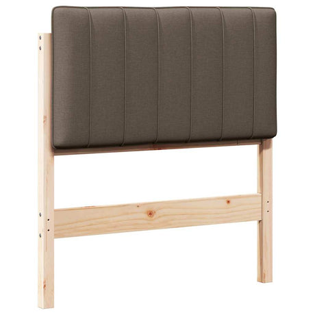 Vidaxl gestoffeerd hoofdbord bruin en taupe 80 cm massief grenenhout