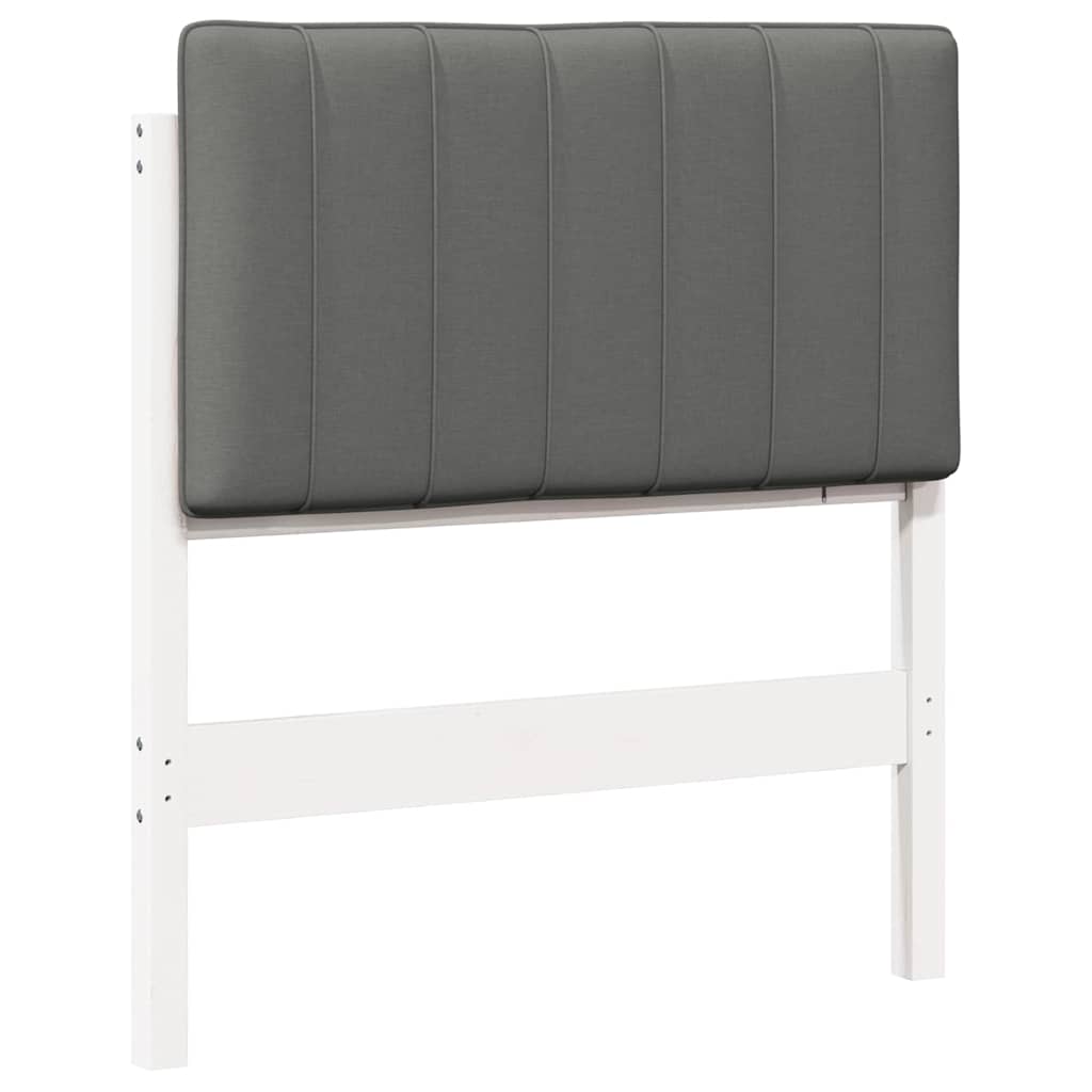 Vidaxl gestoffeerd hoofdbord met hoofdeinde wit en lichtgrijs 80 cm