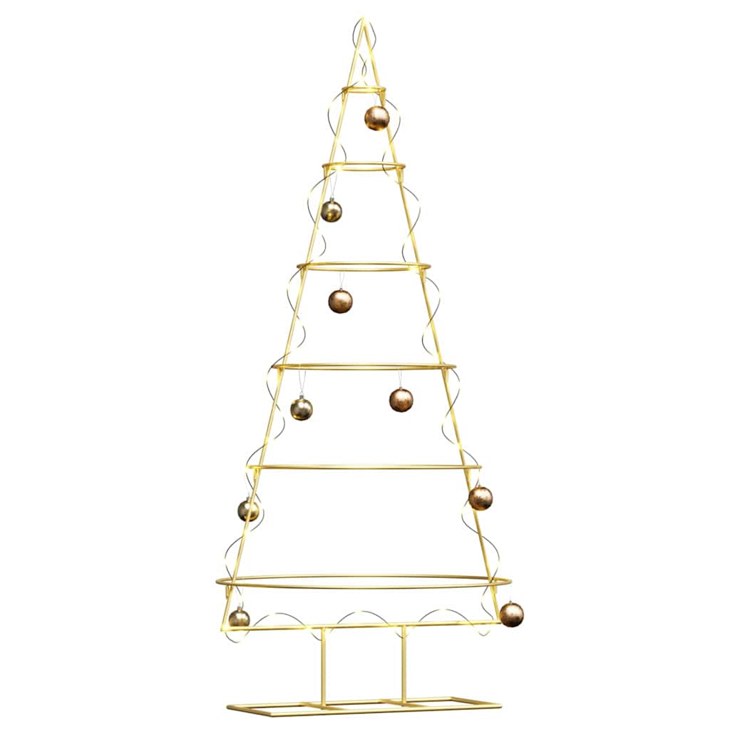 Vidaxl metalen kerstboom met standaard kuopio 150 cm staal goud