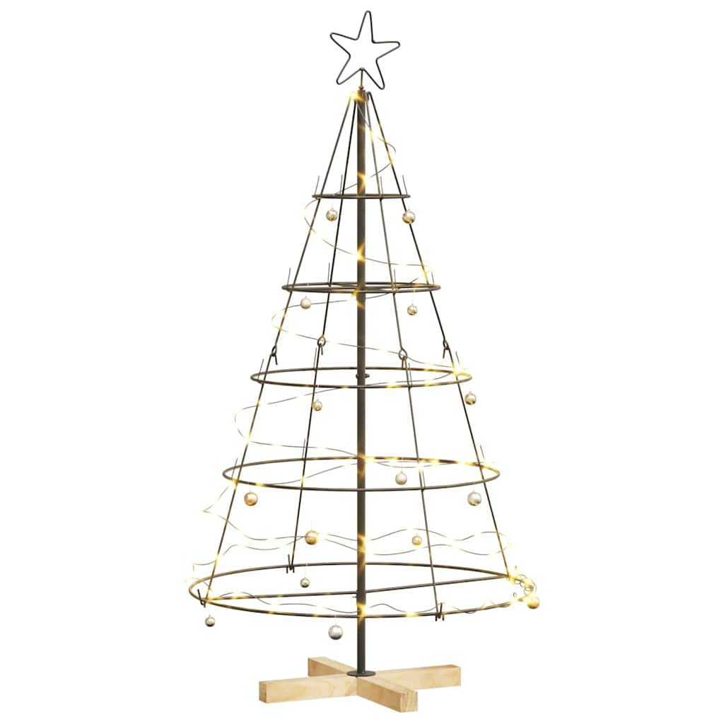 Vidaxl metalen kerstboom met standaard kuopio 125 cm staal zwart