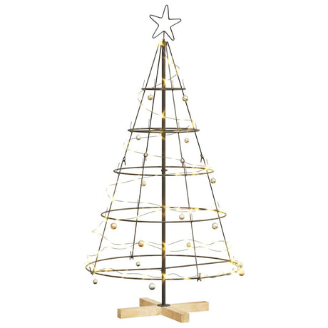 Vidaxl metalen kerstboom met standaard kuopio 125 cm staal zwart
