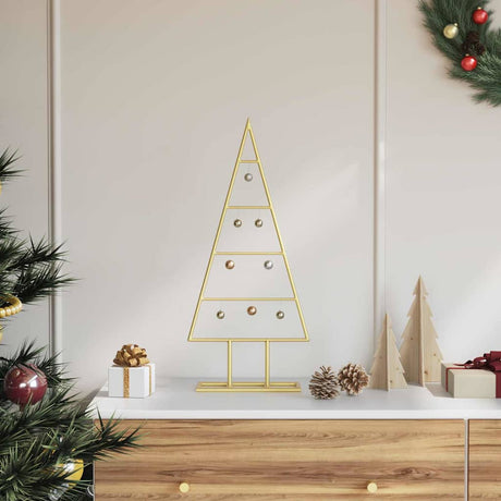 Vidaxl metalen kerstboom goud 60 cm poedergecoat staal