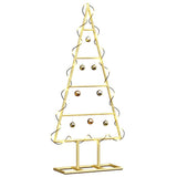 Vidaxl metalen kerstboom met standaard goud 60 cm poedergecoat staal