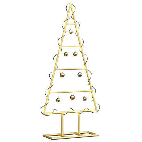 Vidaxl metalen kerstboom goud 60 cm poedergecoat staal