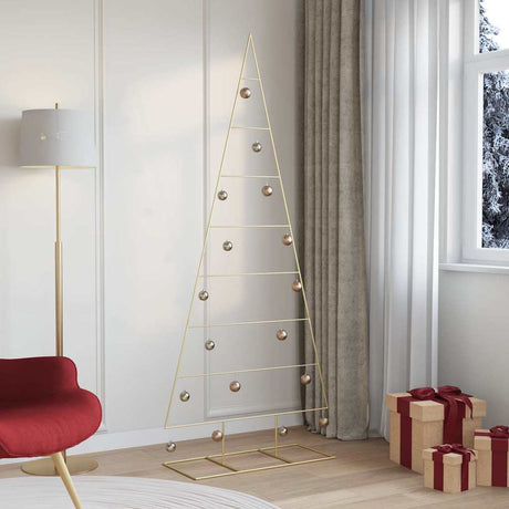 Vidaxl metalen kerstboom kuopio 210 cm poedergecoat staal goud