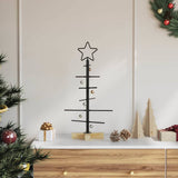 Vidaxl metalen kerstboom zwart 59,5 cm poedergecoat staal