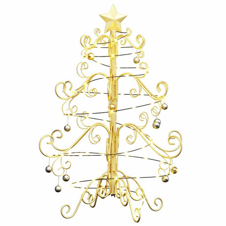 Vidaxl metalen kerstboom goud 61 cm poedercoating staal