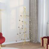 Vidaxl metalen kerstboom goud 150 cm poedercoating staal