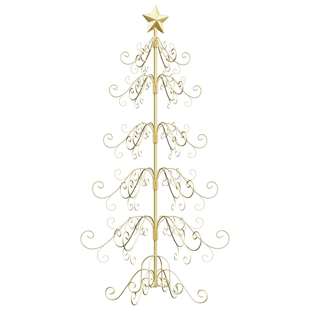 Vidaxl metalen kerstboom goud 150 cm poedercoating staal