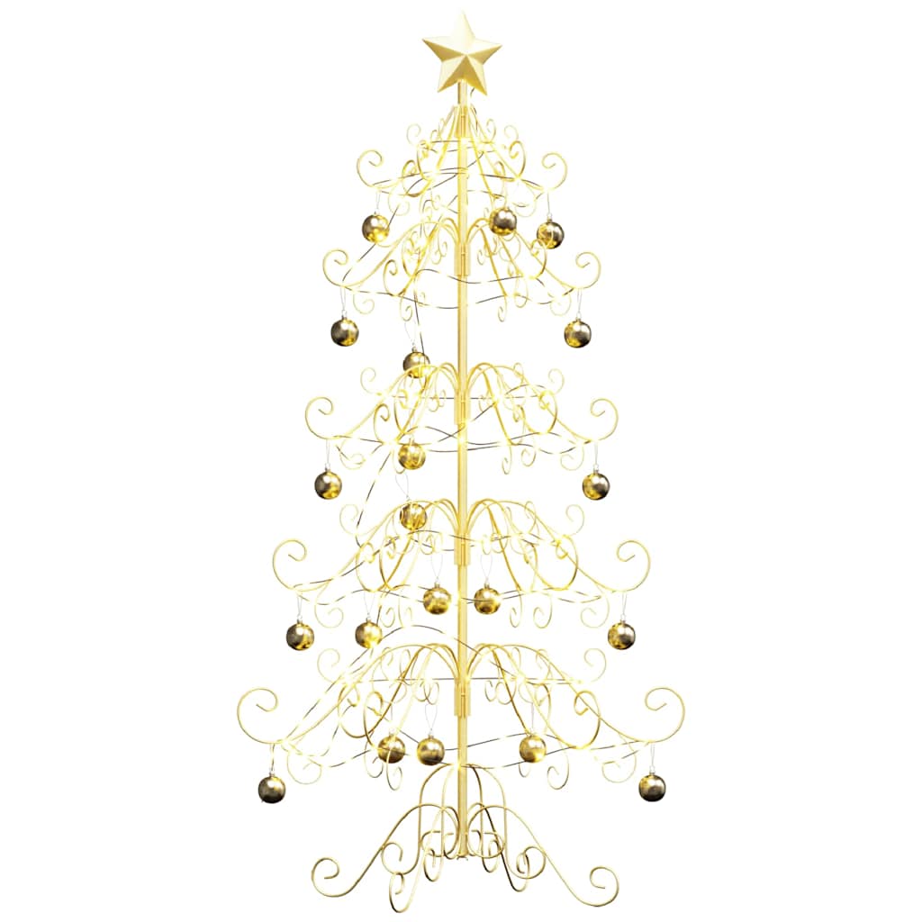 Vidaxl metalen kerstboom goud 150 cm poedercoating staal