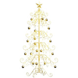 Vidaxl metalen kerstboom goud 150 cm poedercoating staal