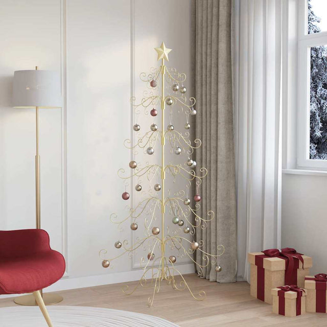 Vidaxl metalen kerstboom goud 180 cm poedercoating staal