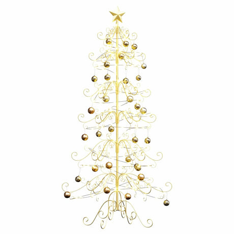 Vidaxl metalen kerstboom goud 180 cm poedercoating staal