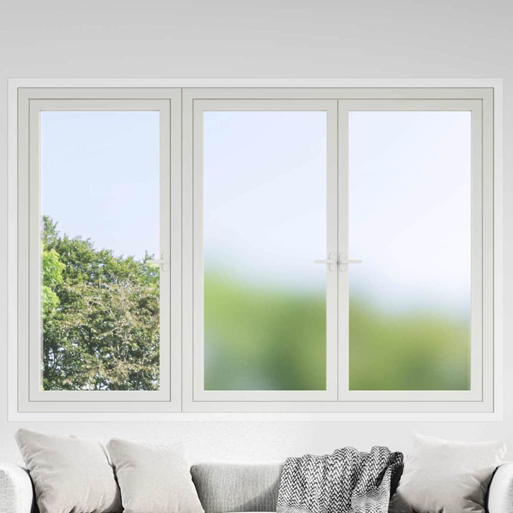 Vidaxl statisch raamfolie frosted grijs 90 x 500 cm pvc