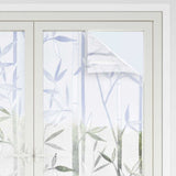 Vidaxl statische raamfolie bamboo patroon 45 x 500 cm pvc