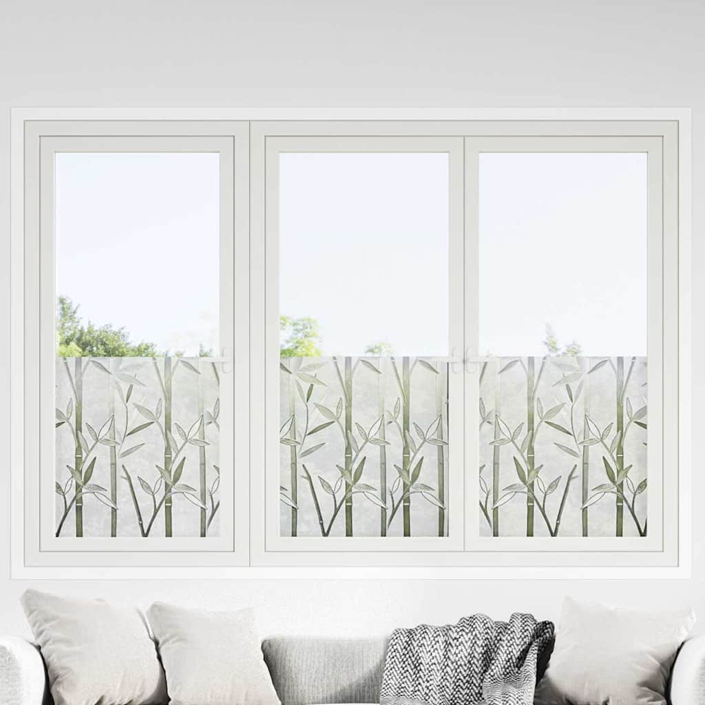 Vidaxl statische raamfolie bamboo patroon 45 x 500 cm pvc