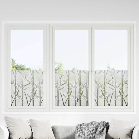 Vidaxl statische raamfolie bamboo patroon 90 x 500 cm pvc