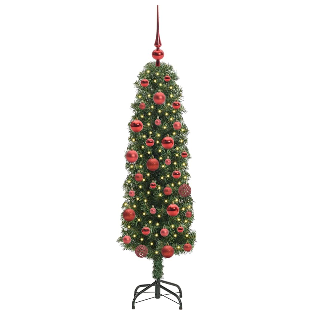 Vidaxl kunstkerstboom groen 150 cm pvc en staal en kunststof