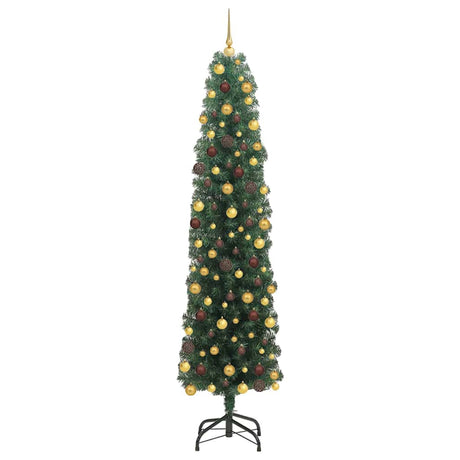 Vidaxl kunstkerstboom groen 180 cm pvc en staal en kunststof
