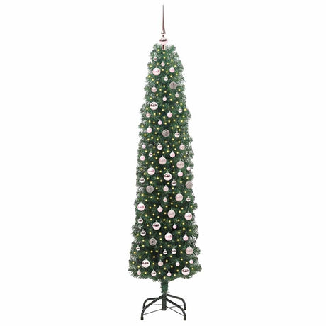 Vidaxl kunstkerstboom groen 210 cm pvc en staal en kunststof