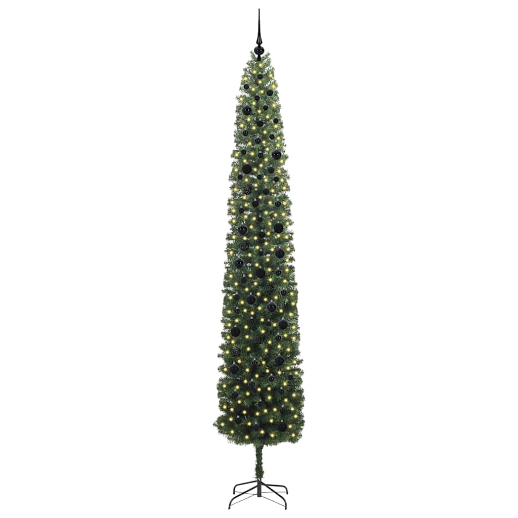 Vidaxl kunstkerstboom groen 270 cm pvc en staal en kunststof