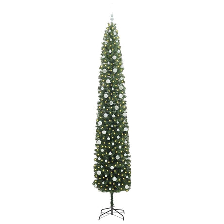 Vidaxl kunstkerstboom groen 300 cm pvc en staal en kunststof