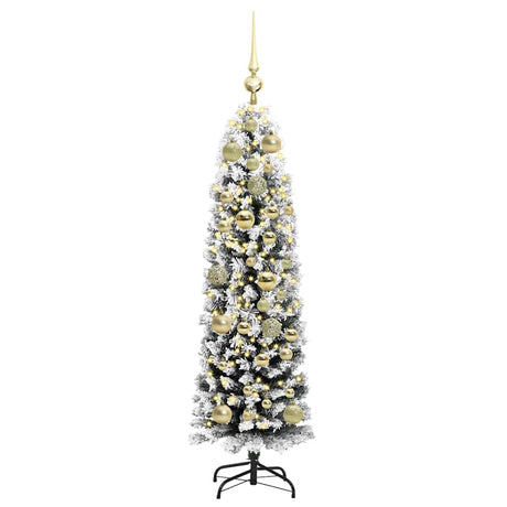Vidaxl kunstkerstboom groen 120 cm pvc en staal en kunststof