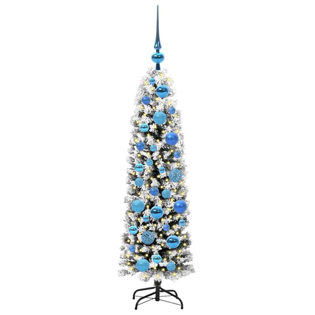 Vidaxl kunstkerstboom groen 120 cm pvc en staal en kunststof