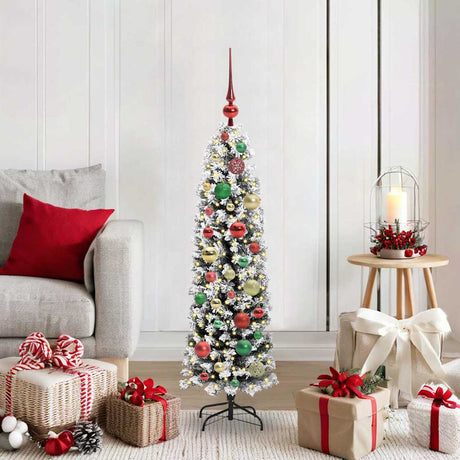 Vidaxl kunstkerstboom groen 120 cm pvc en staal en kunststof