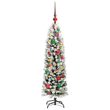 Vidaxl kunstkerstboom groen 120 cm pvc en staal en kunststof