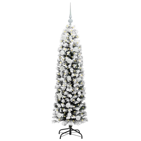 Vidaxl kunstkerstboom groen 150 cm pvc en staal en kunststof