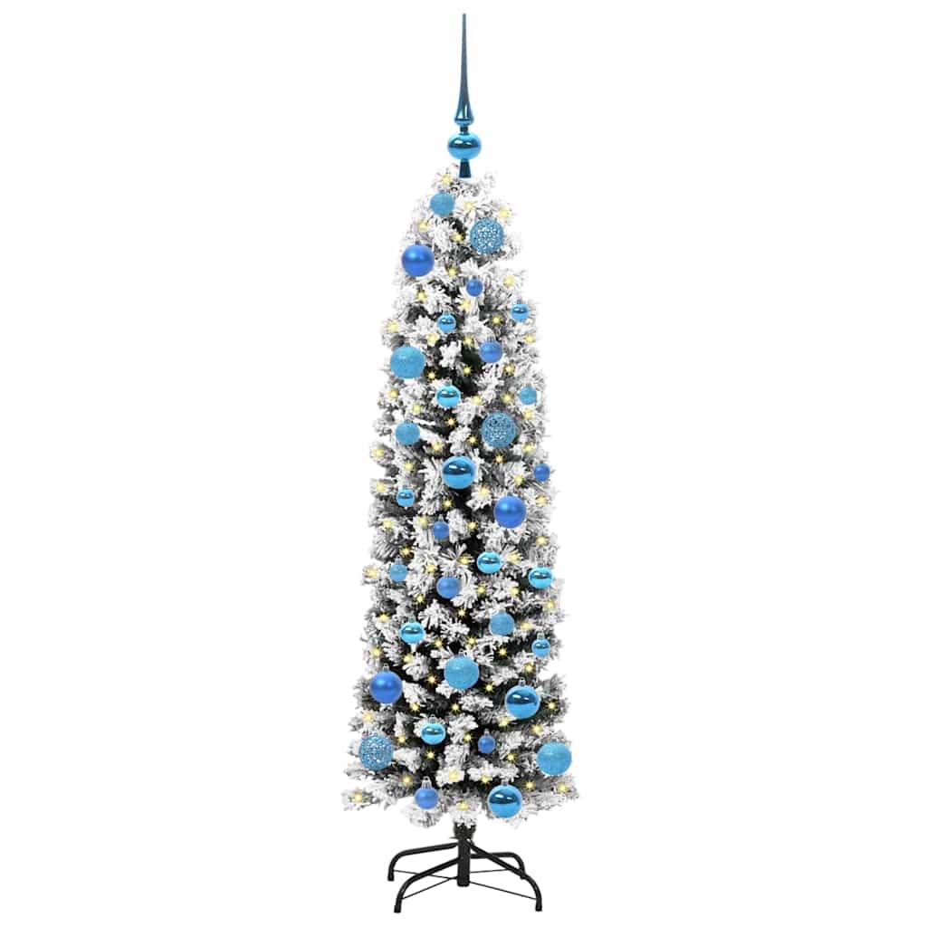 Vidaxl kunstkerstboom groen 150 cm pvc en staal en kunststof