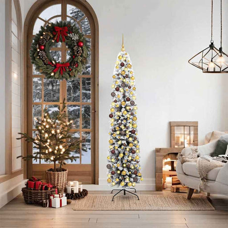 Vidaxl kunstkerstboom groen 180 cm pvc en staal en kunststof