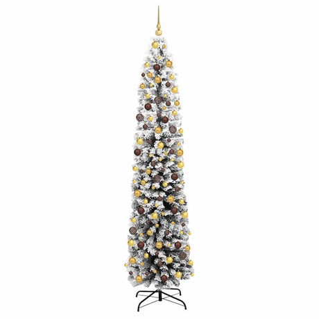 Vidaxl kunstkerstboom groen 210 cm pvc en staal en kunststof