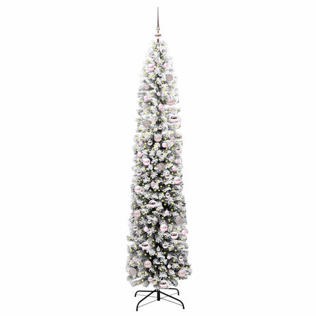 Vidaxl kunstkerstboom groen 210 cm pvc en staal en kunststof