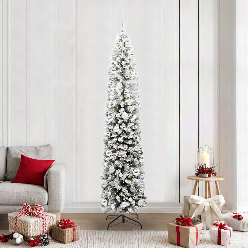 Vidaxl kunstkerstboom groen 210 cm pvc en staal en kunststof