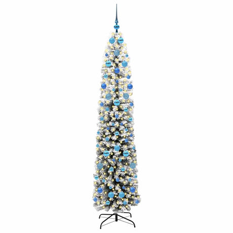 Vidaxl kunstkerstboom groen 210 cm pvc en staal en kunststof
