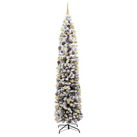 Vidaxl kunstkerstboom groen 240 cm pvc en staal en kunststof