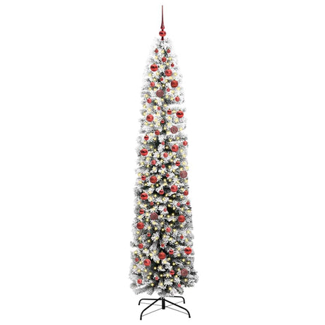 Vidaxl kunstkerstboom groen 240 cm pvc en staal en kunststof