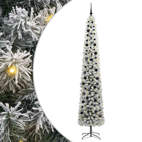 Vidaxl kunstkerstboom groen 270 cm pvc en staal en kunststof