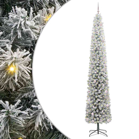 Vidaxl kunstkerstboom groen 300 cm pvc en staal en kunststof